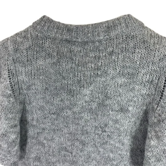 NWT KAFFE cardigan grey mélange short sleeve cardigan size medium - Picture 10 of 14